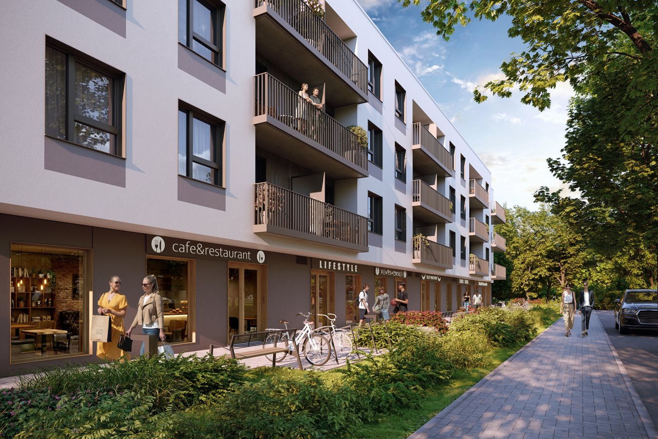 Osiedle Arkadia - Etap 2.1 - Widok na usługi 