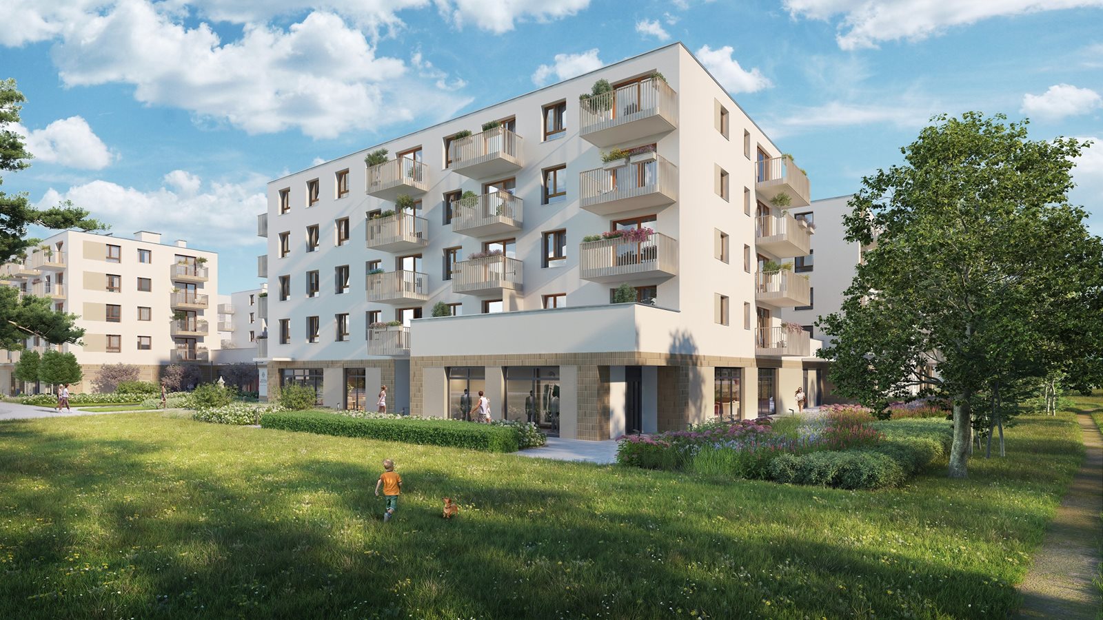 Osiedle Przystanek Międzylesie - Widok na budynek