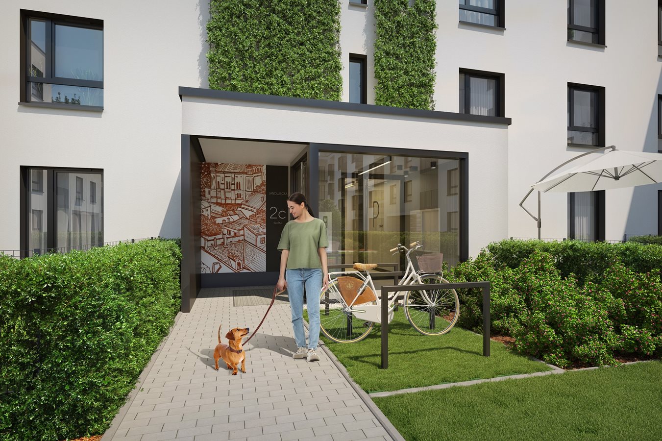 Osiedle Wilno 7 etap 3 - Wejście do klatki 2 C