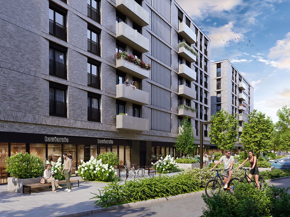 Osiedle przy Wielickiej - Widok na elewację budynku B