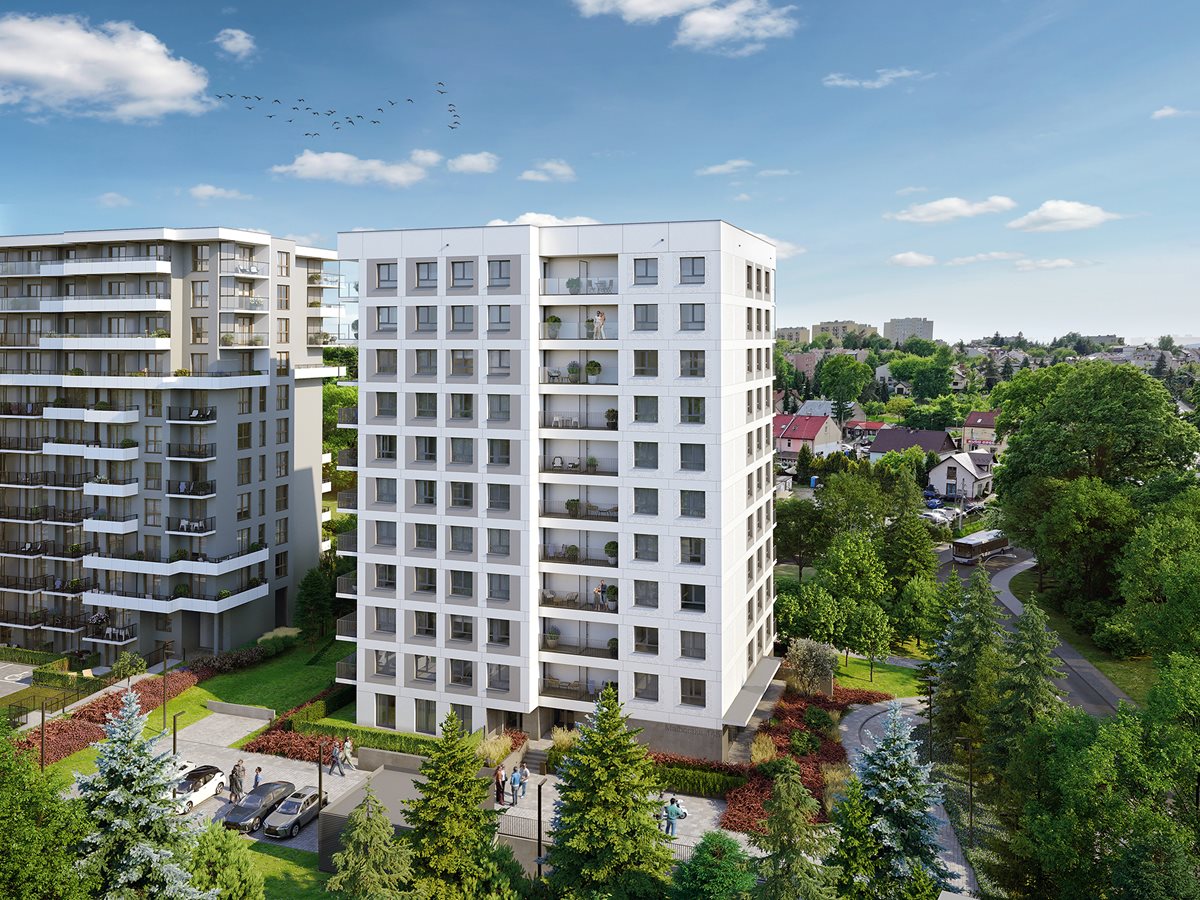 Osiedle Przy Malborskiej - Widok z lotu ptaka na budynek B