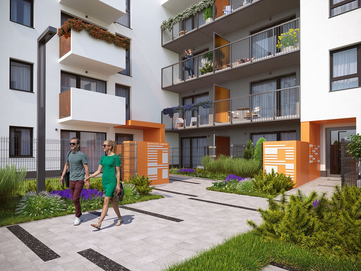 Osiedle Komedy - Etap 1, wejście do budynku