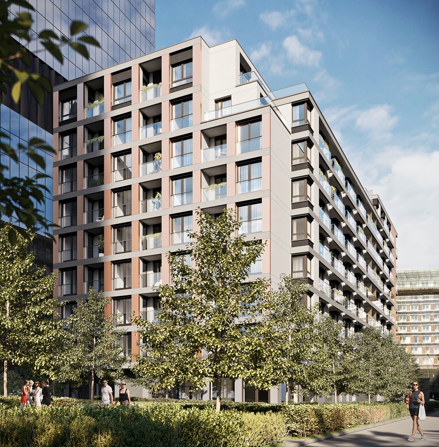 Apartamenty Grzybowska 11 - Widok od strony zielonego dziedzińca