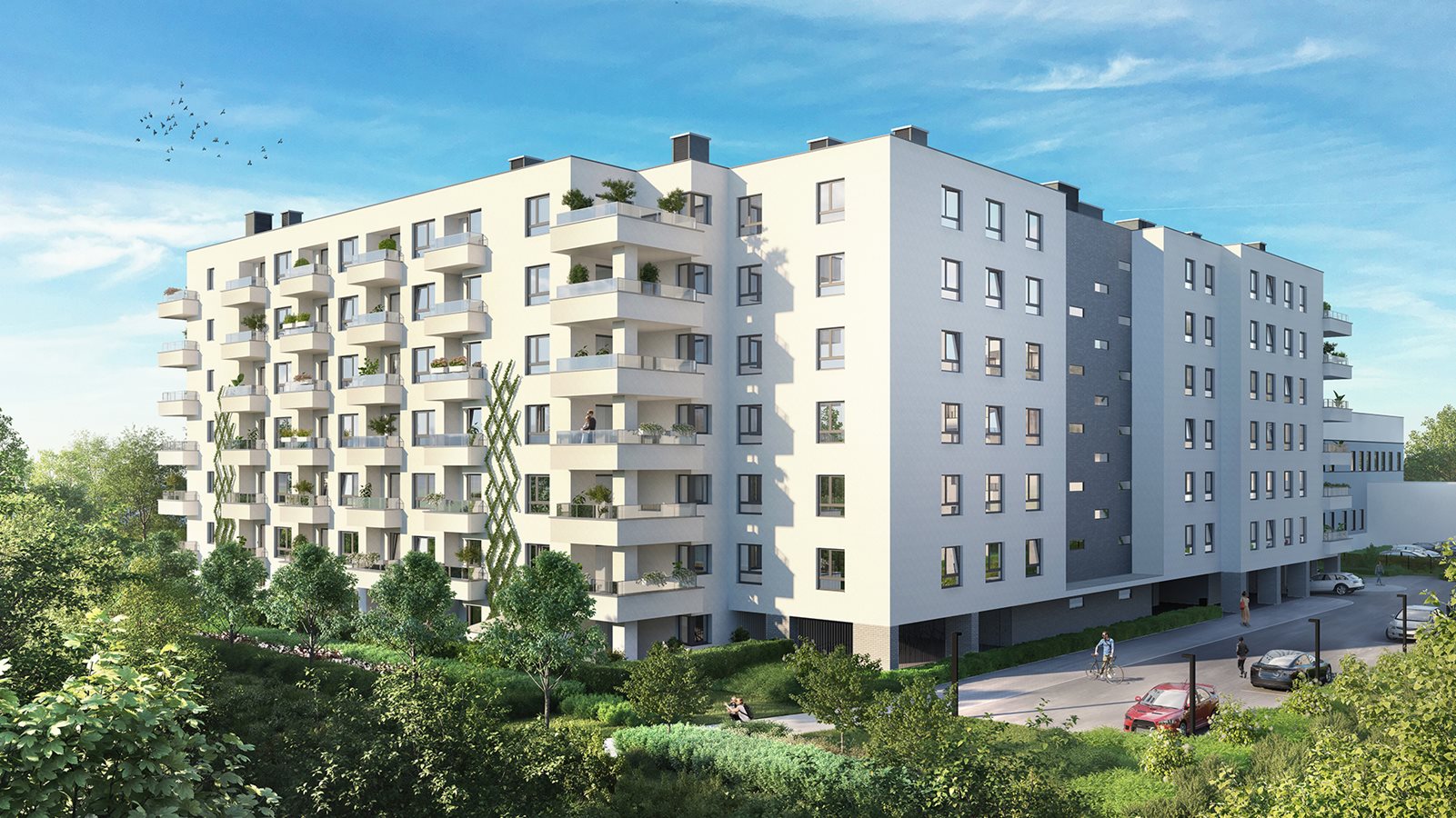 Osiedle Urbino - Etap 1.3 - Widok na elewacje budynku C