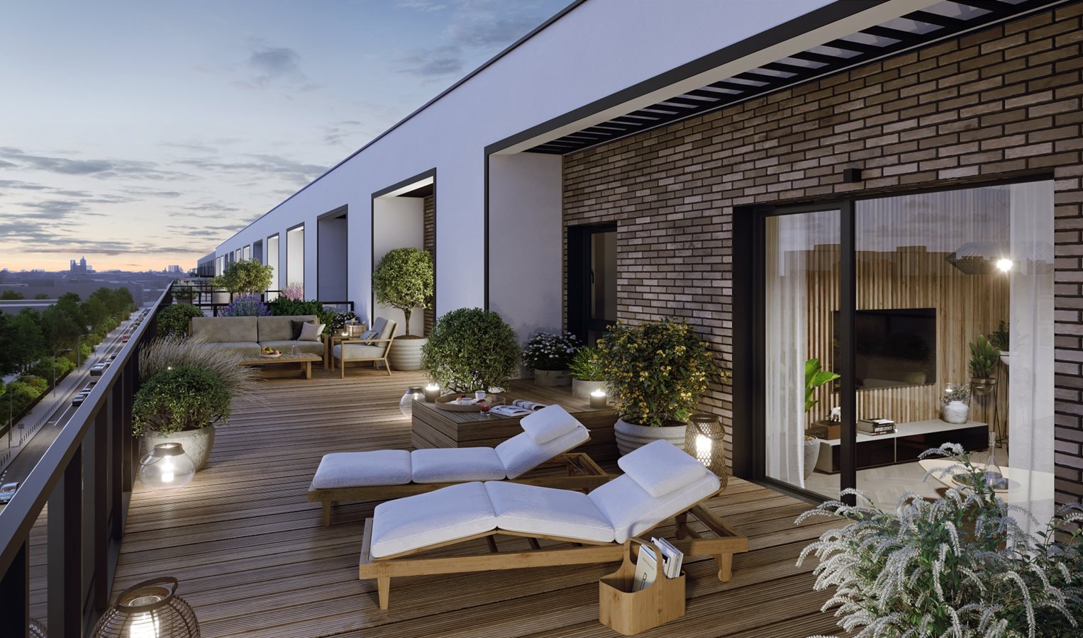 Braniborska 80 - Widok na taras