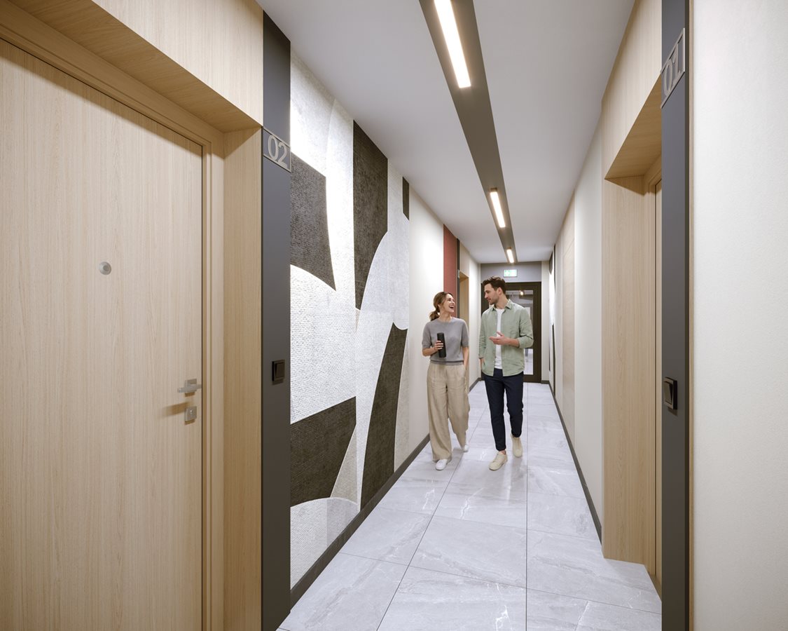 Osiedle Międzyleska - Etap 4, widok na hall powtarzalny 