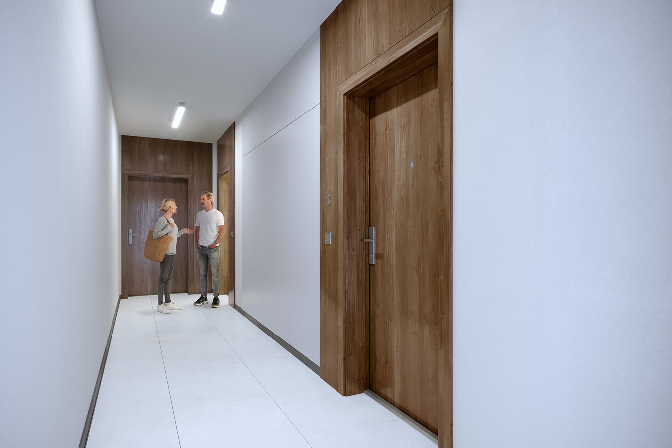 Osiedle przy Malborskiej - Widok na hall w budynku B