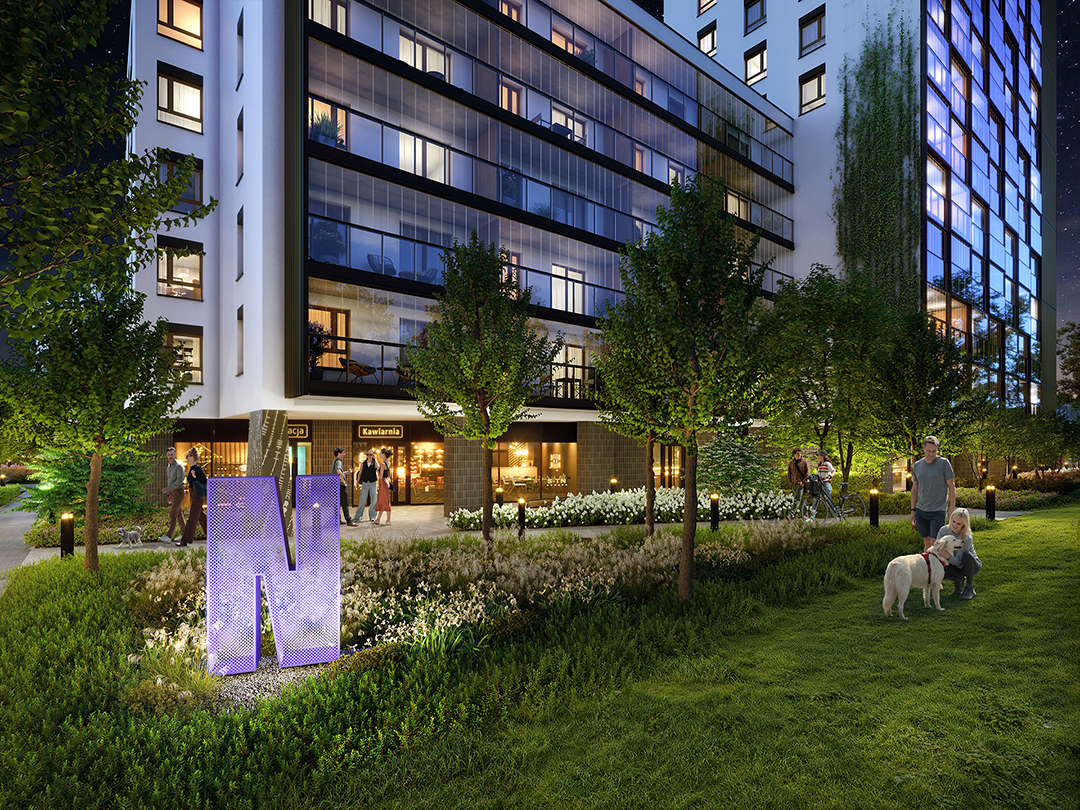 Apartamenty Literacka - Etap 2.3 - Widok na lokale usługowe