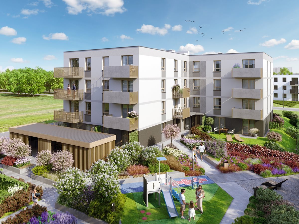 Osiedle Zielna - Etap 4.2, widok na dziedziniec