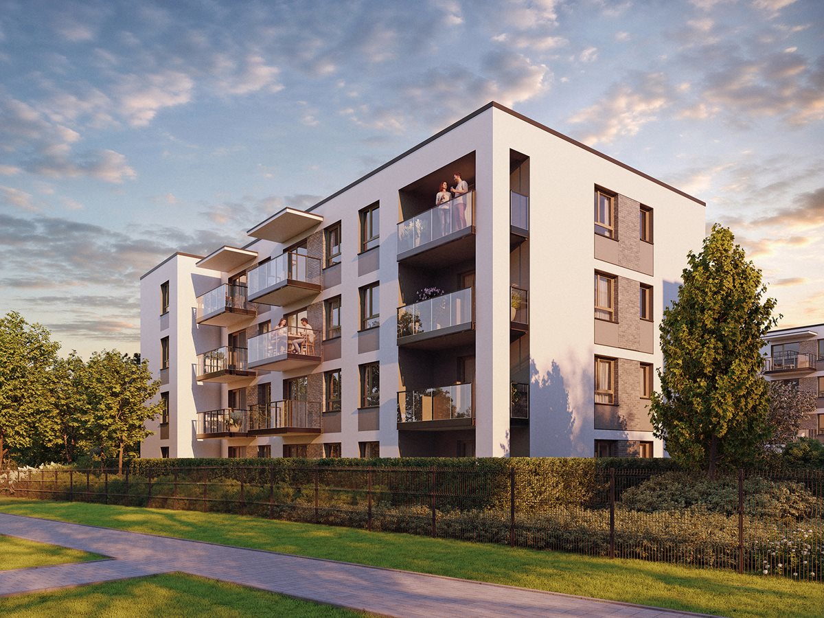 Apartamenty Myśliborska Park - widok na budynek G