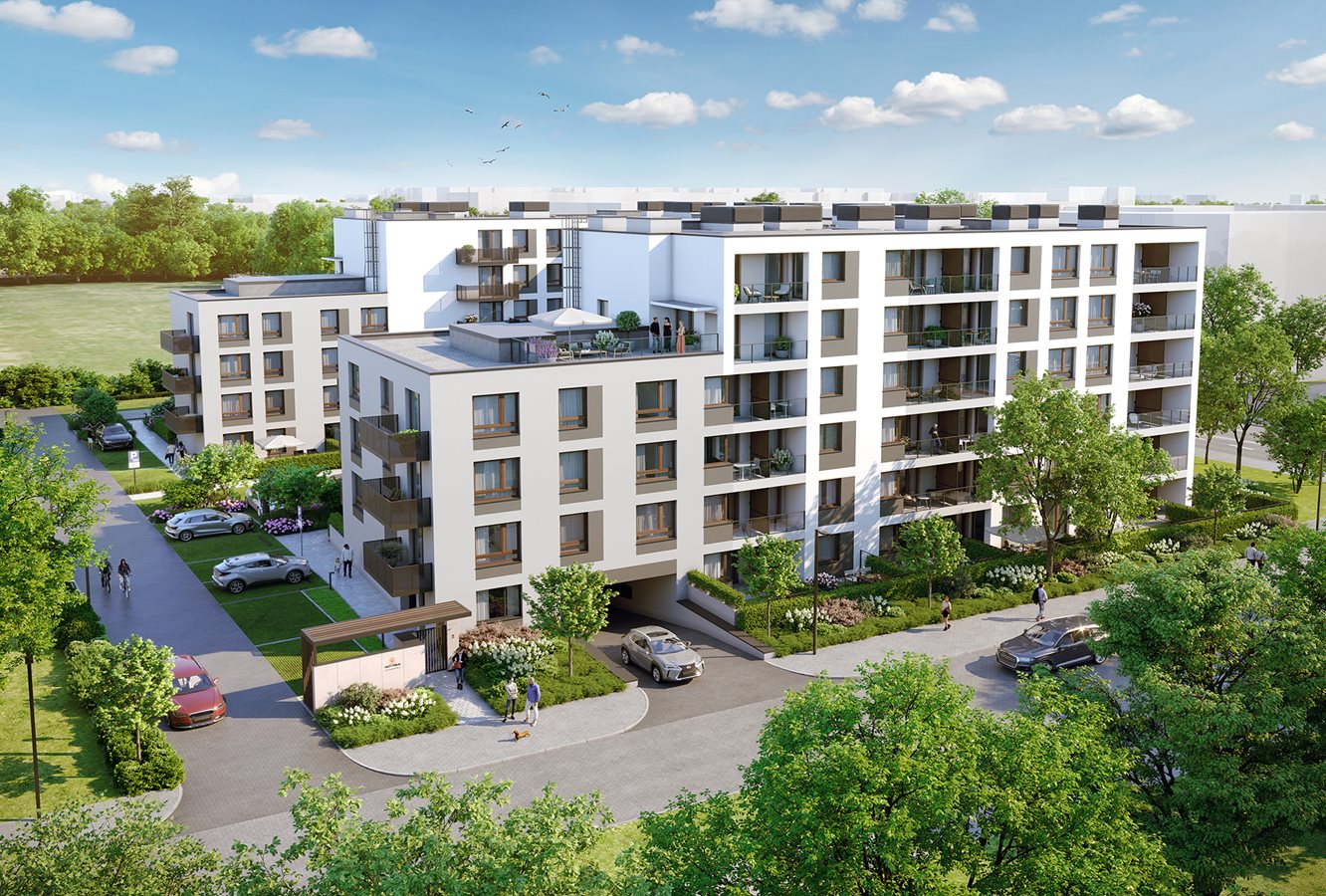 Osiedle Przy Forcie - Widok na budynek A od strony ul. Przy Forcie