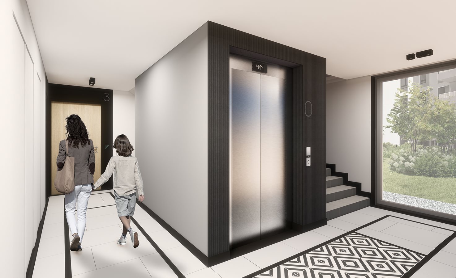 Osiedle Przy Forcie - Widok na hall powtarzalny