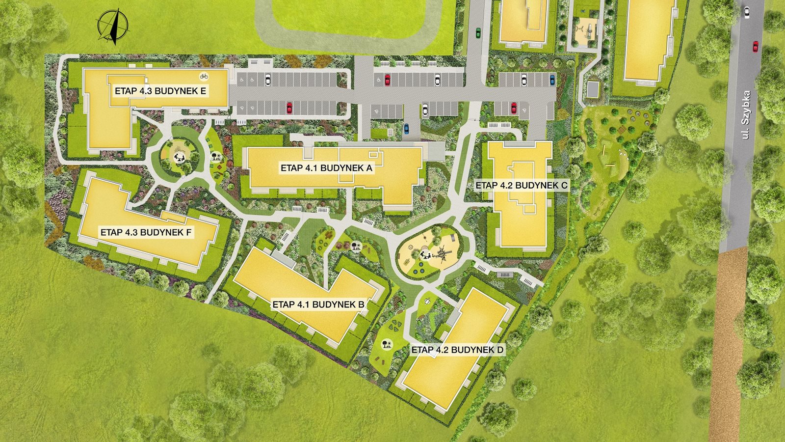 Osiedle Urbino - Plan inwestycji - Etap 4.1, 4.2 i 4.3