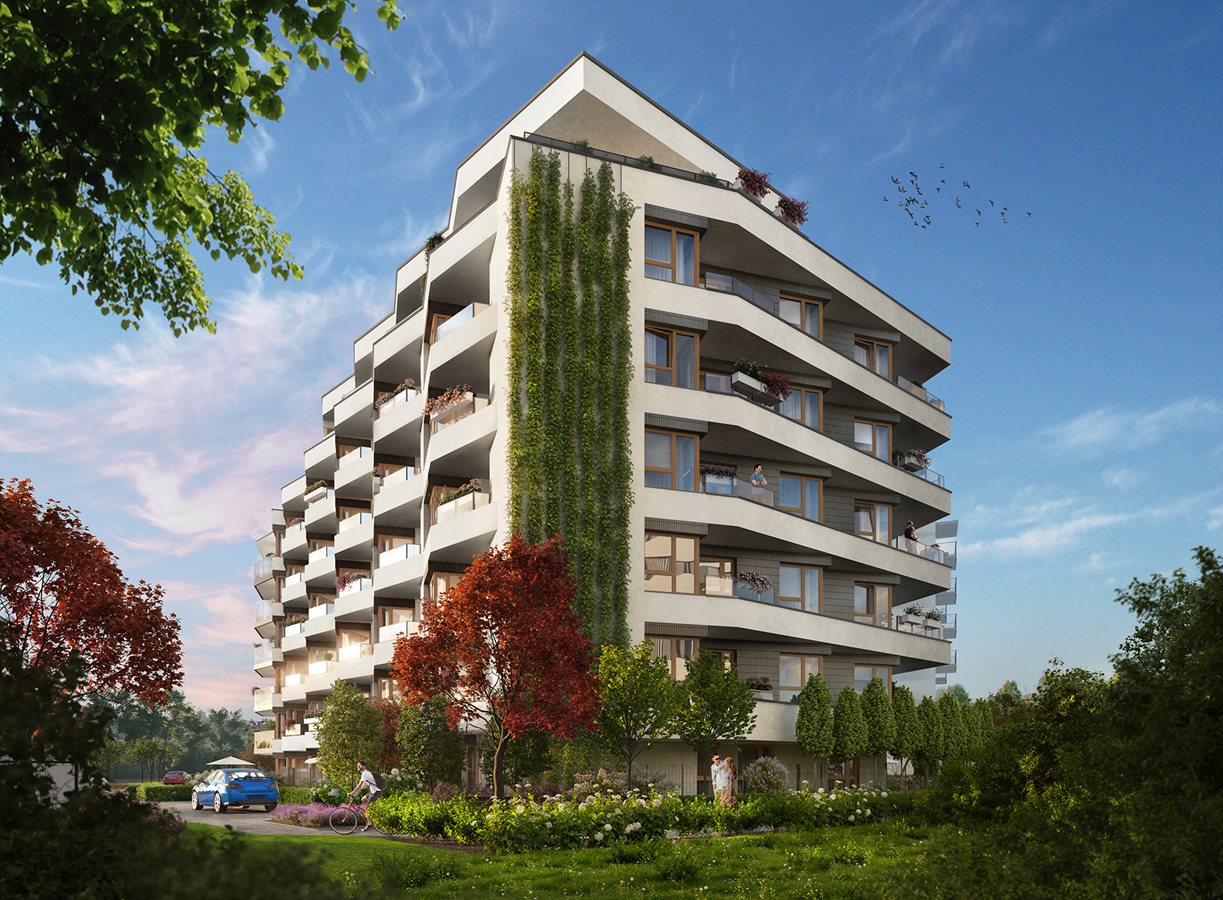 Osiedle Urbino - Etap 5.1 - Widok na elewację budynku A
