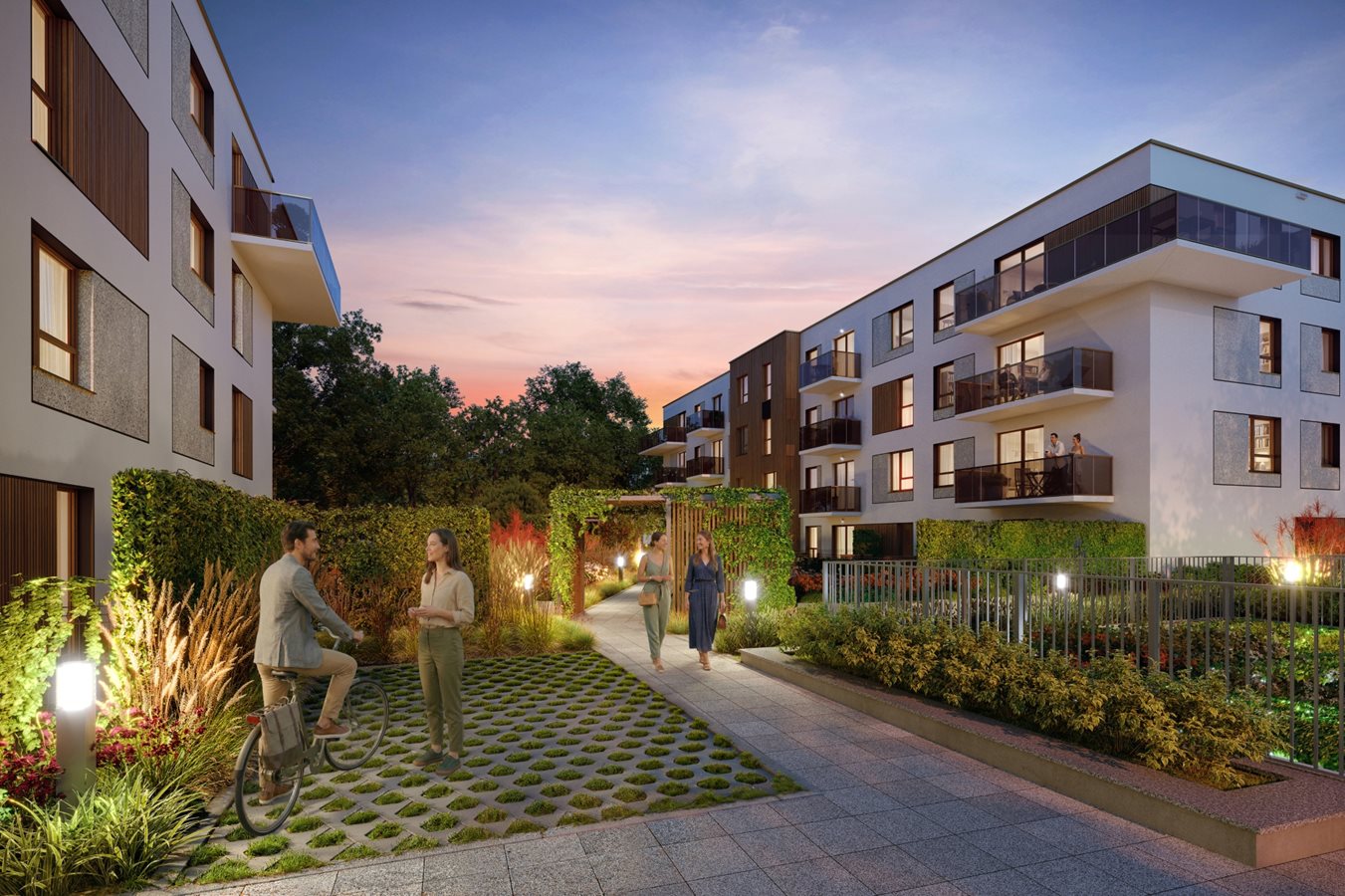 Apartamenty Kamieńskiego - Widok na budynek od strony dziedzińca