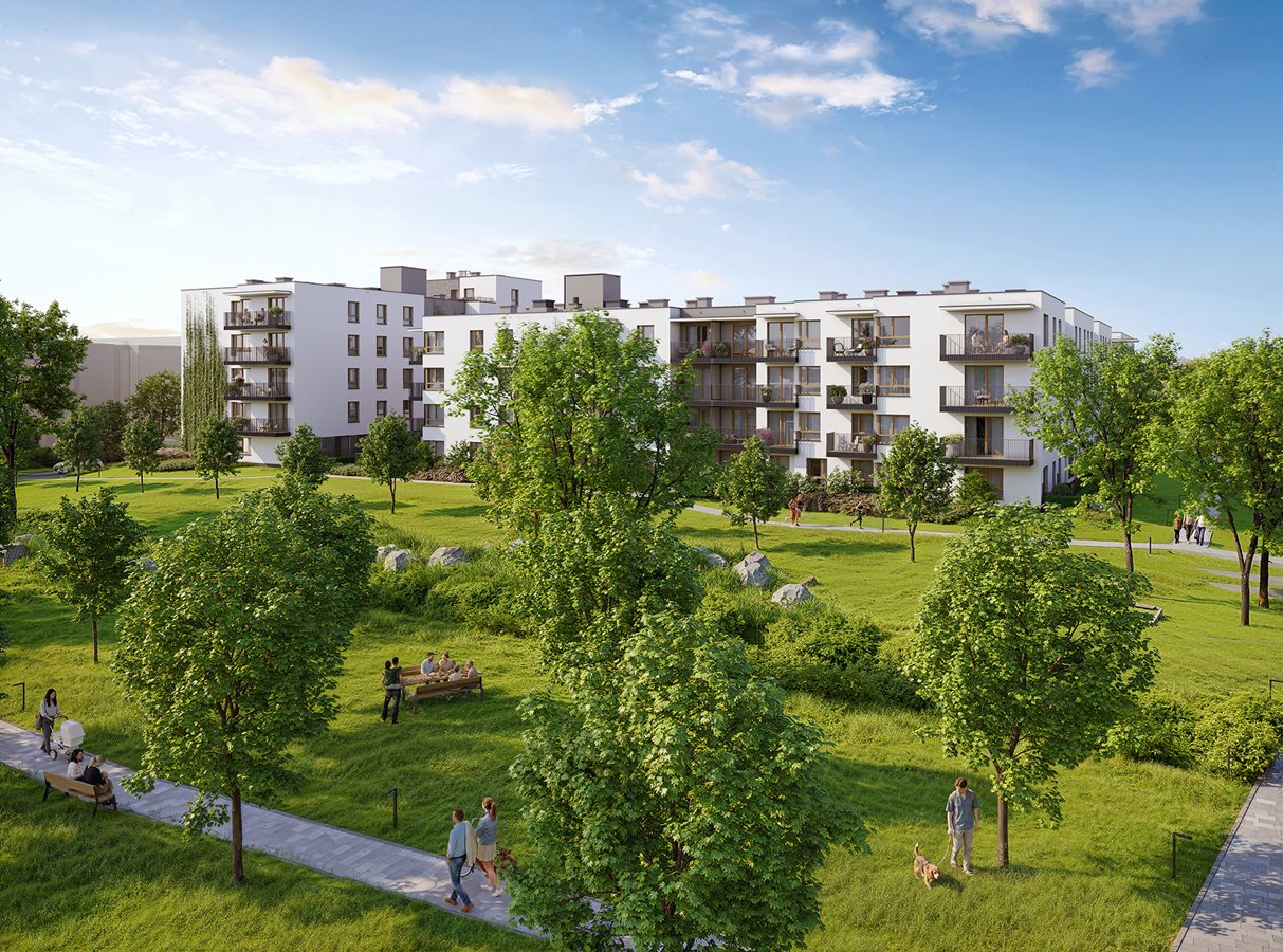 Osiedle Wilno 9 etap 2 - widok od strony terenów zielonych