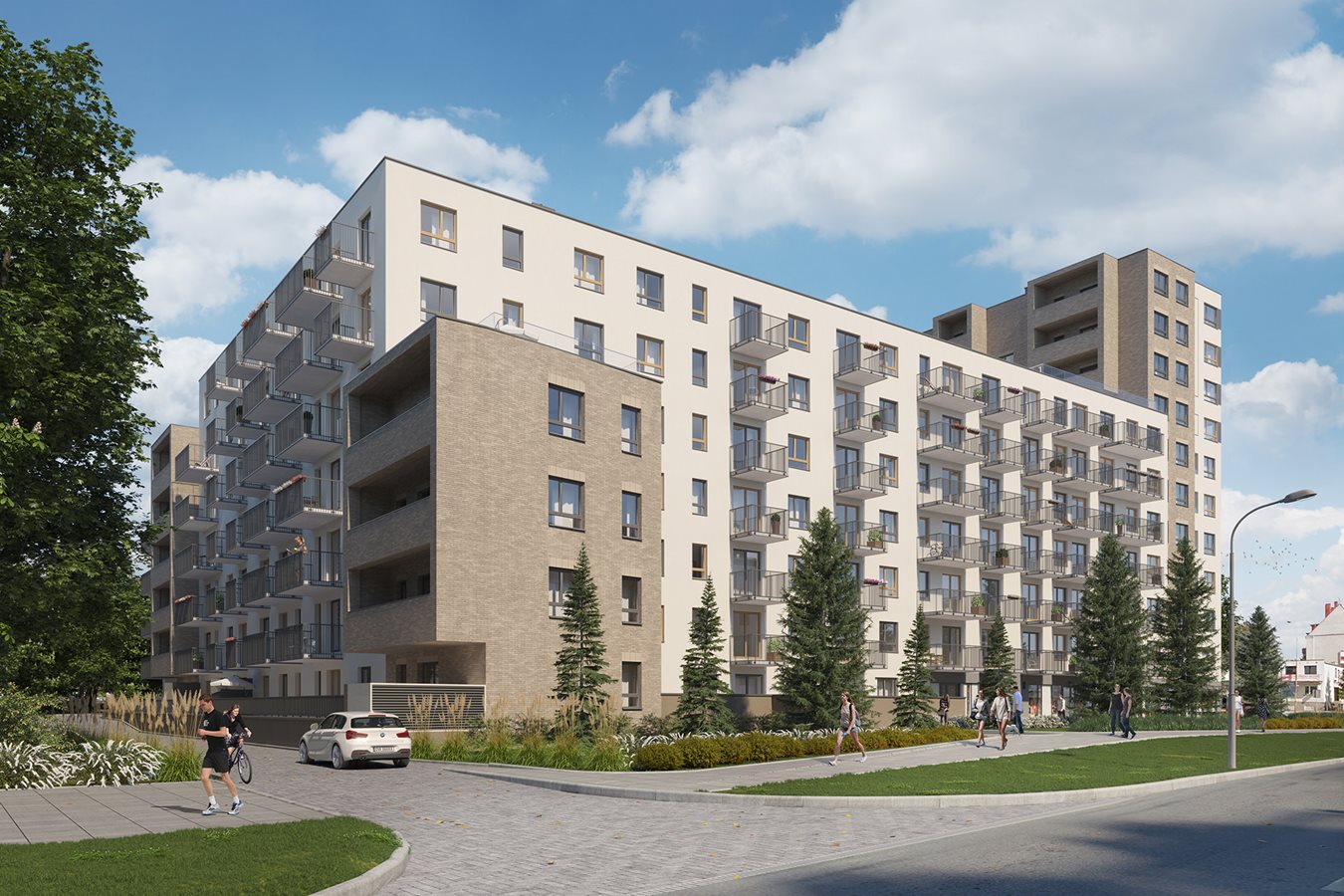 Piękna 21 - Widok na elewację