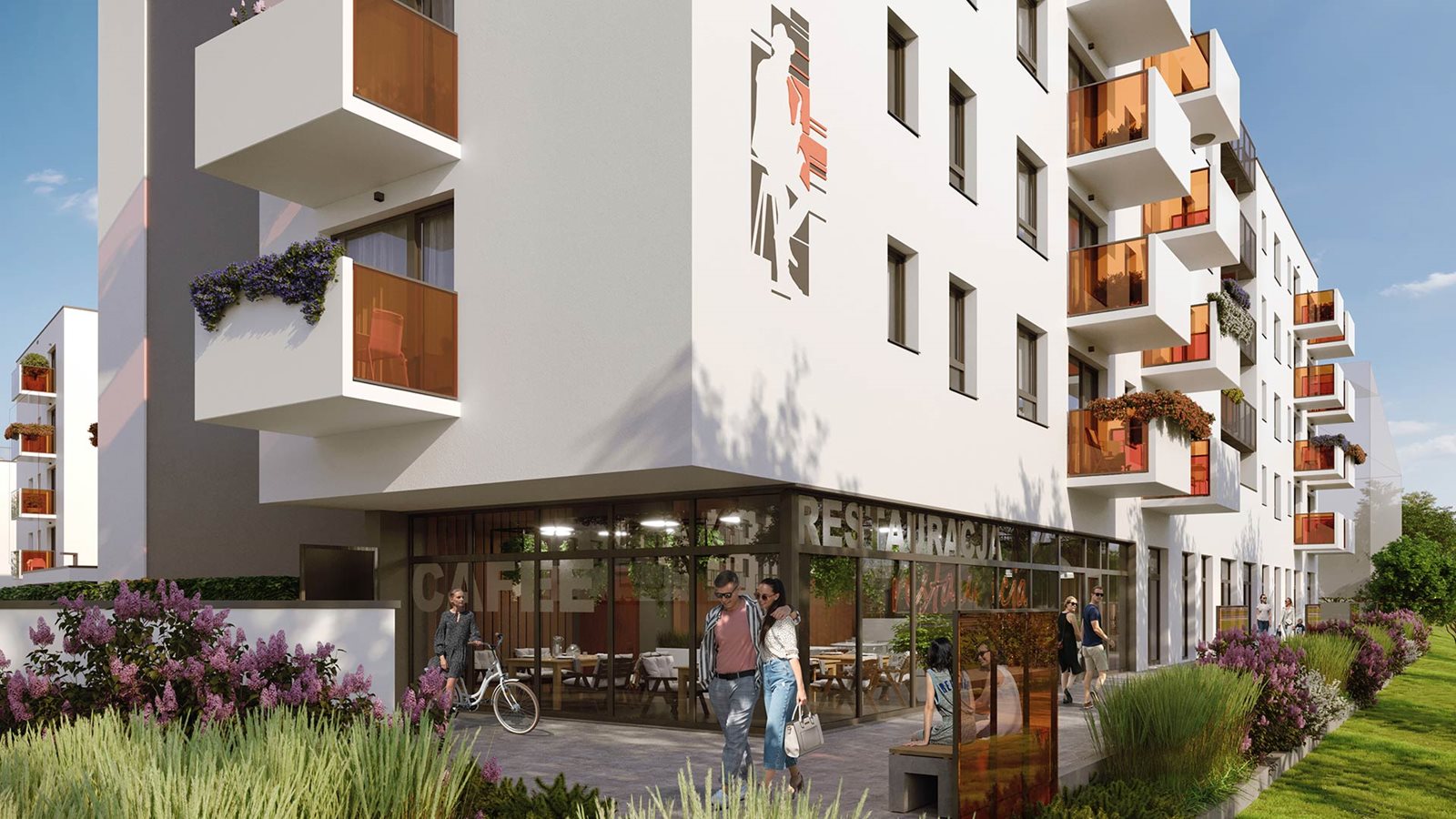 Osiedle Komedy - Etap 3, widok na usługi