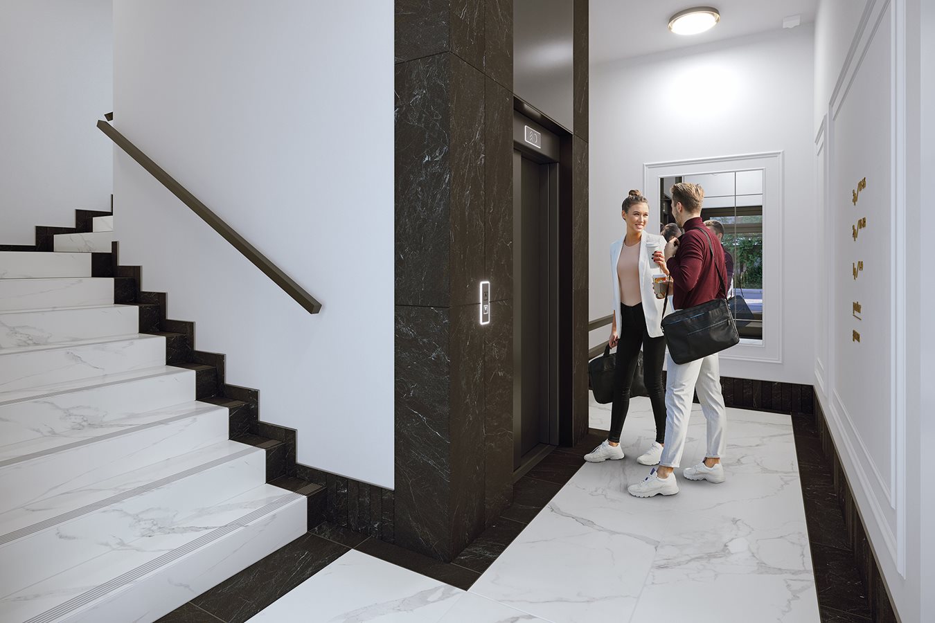 Apartamenty Park Matecznego - Widok na hall z windą