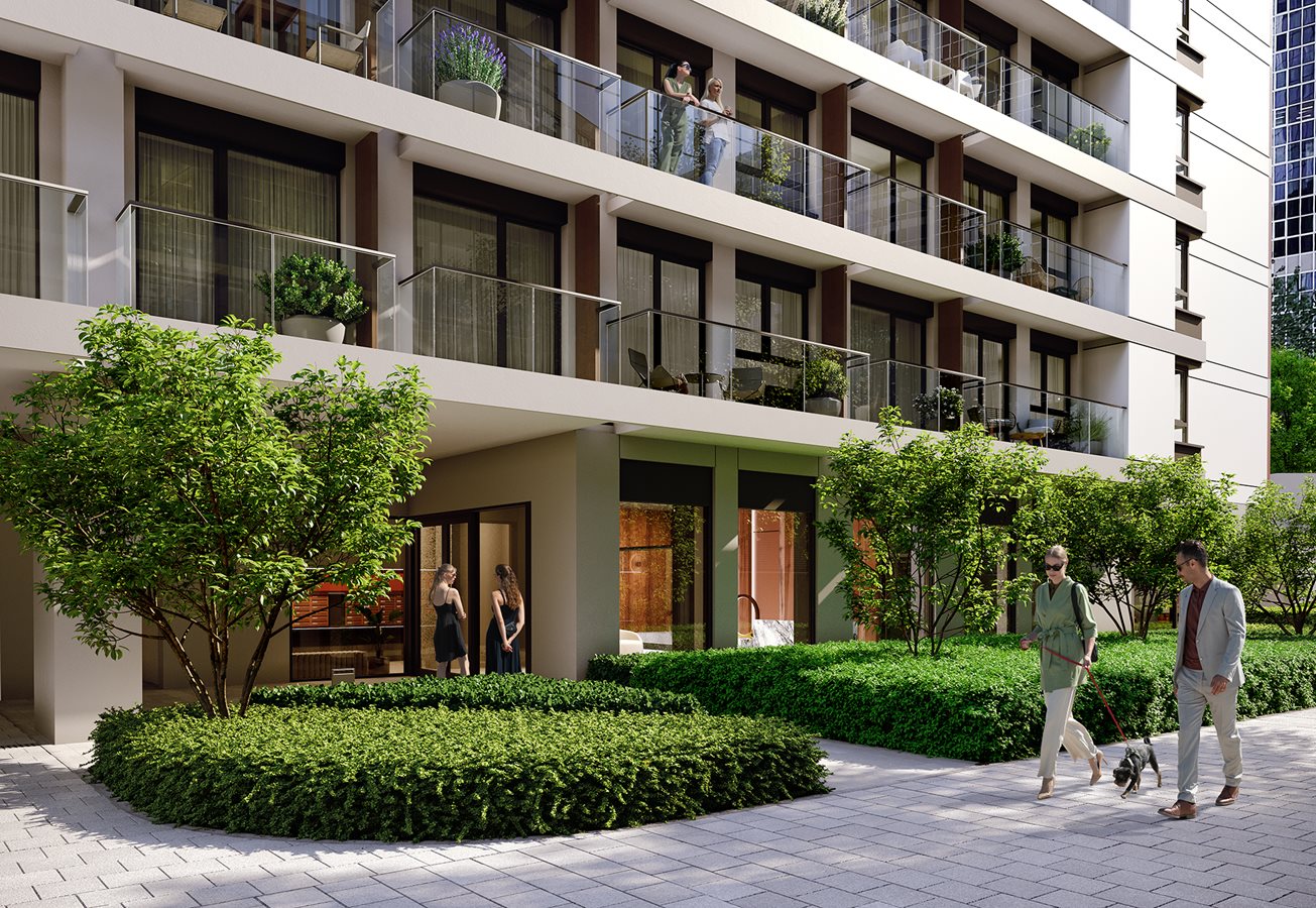 Apartamenty Grzybowska 11 - Widok na wejście główne do budynku