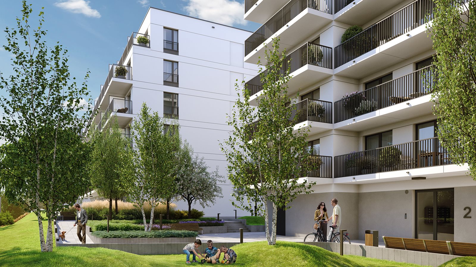 Osiedle Górka Narodowa - Etap 4 - Widok na części wspólne w budynku D