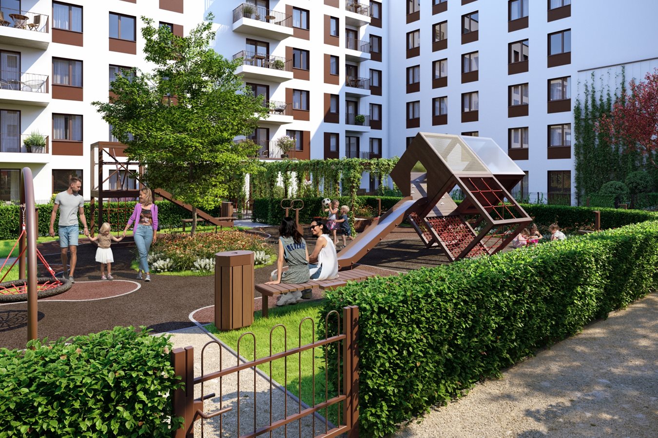 Osiedle Międzyleska - Etap 3, widok na plac zabaw 