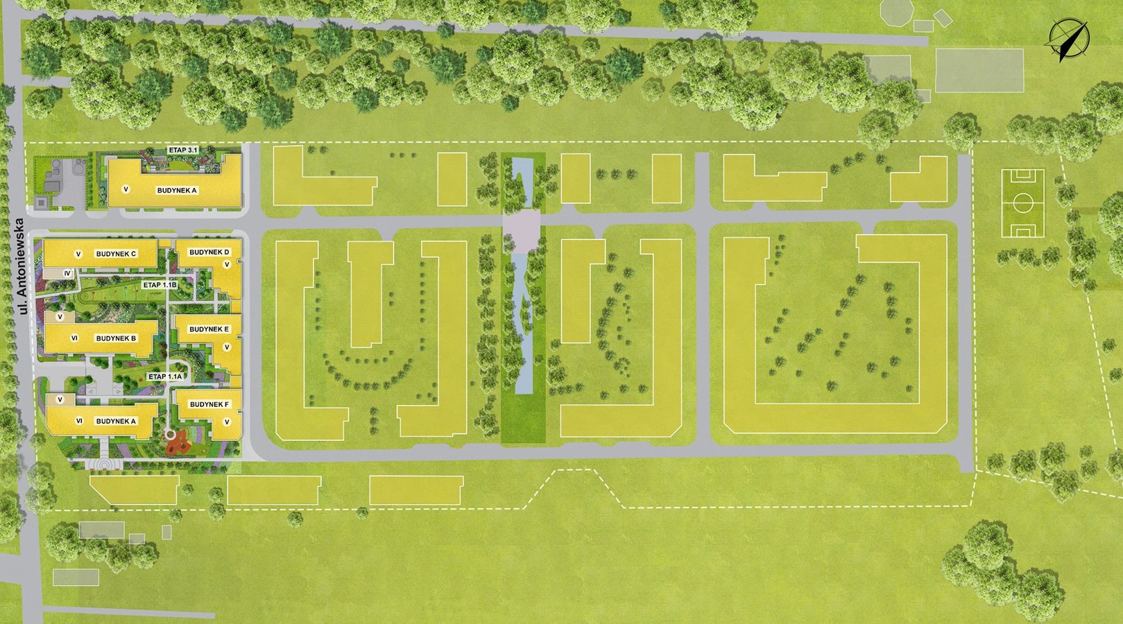 Mokotów Sportowy - Plan całego założenia
