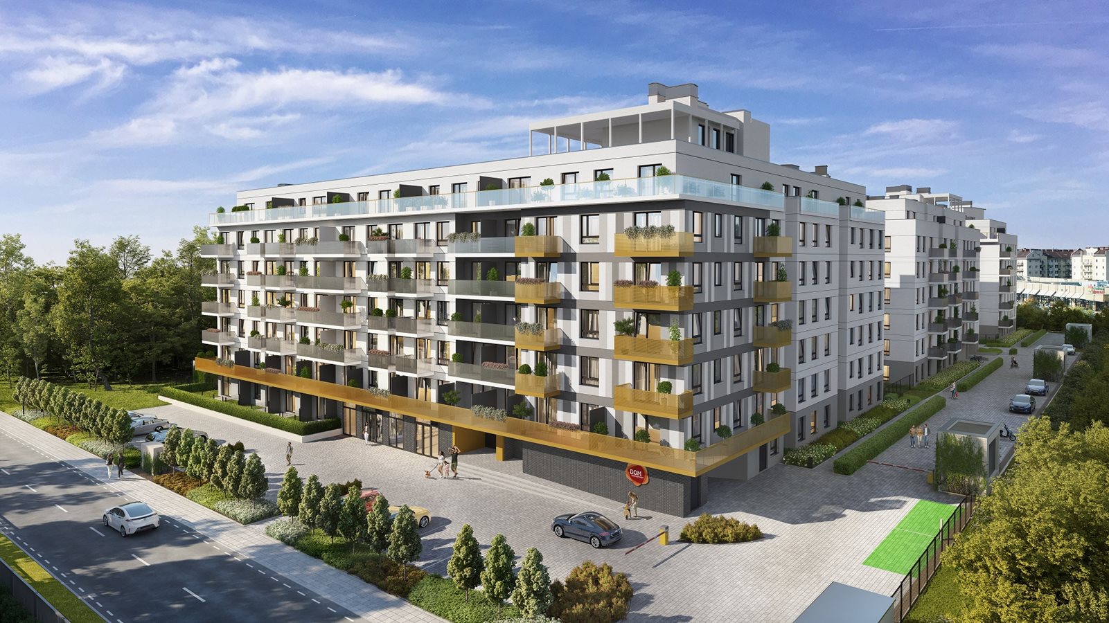 Osiedle przy Ryżowej - Widok na budynek A strony od ul. Ryżowej