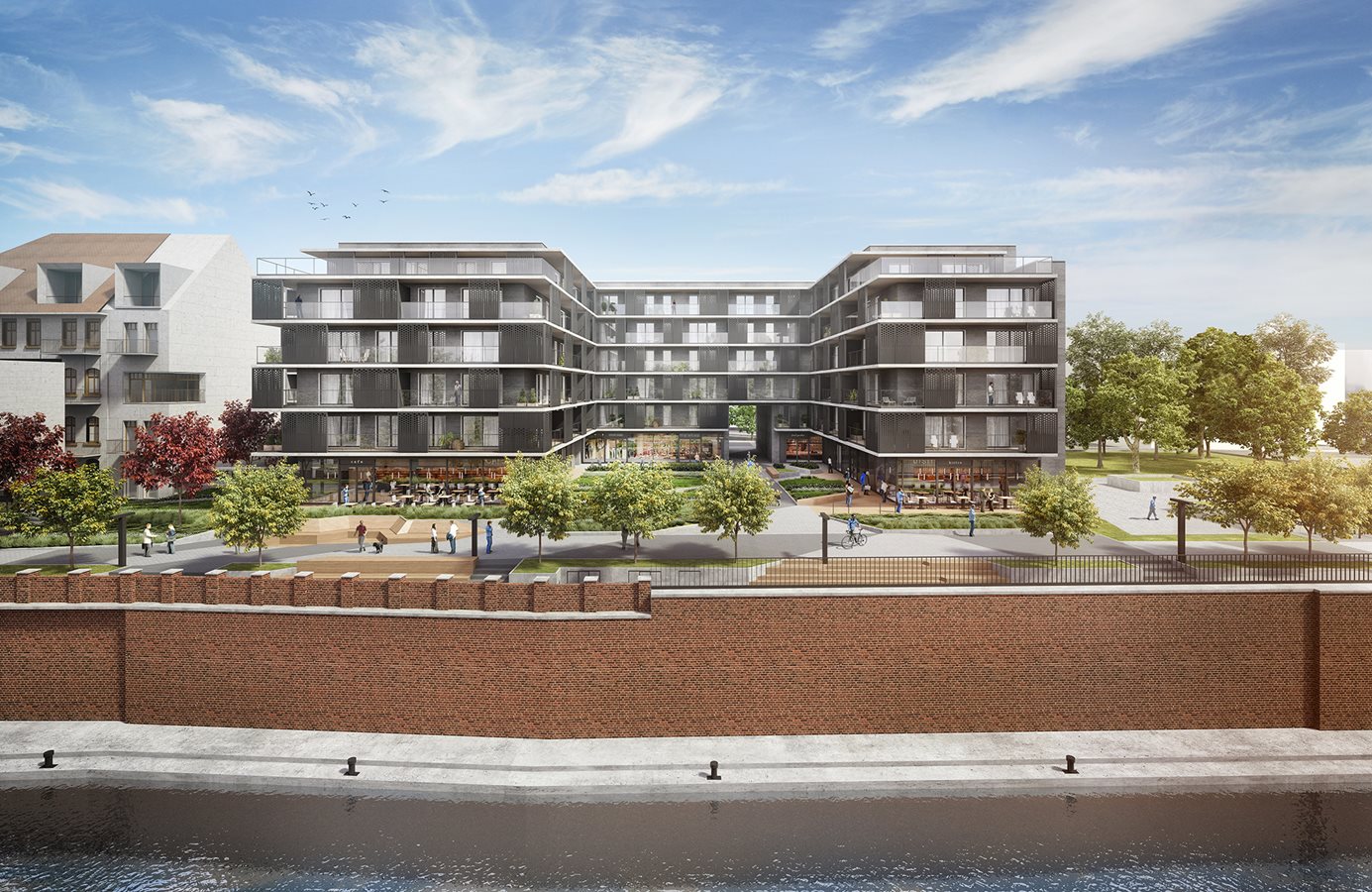 Apartamenty Księcia Witolda - Widok na Apartamenty od strony rzeki