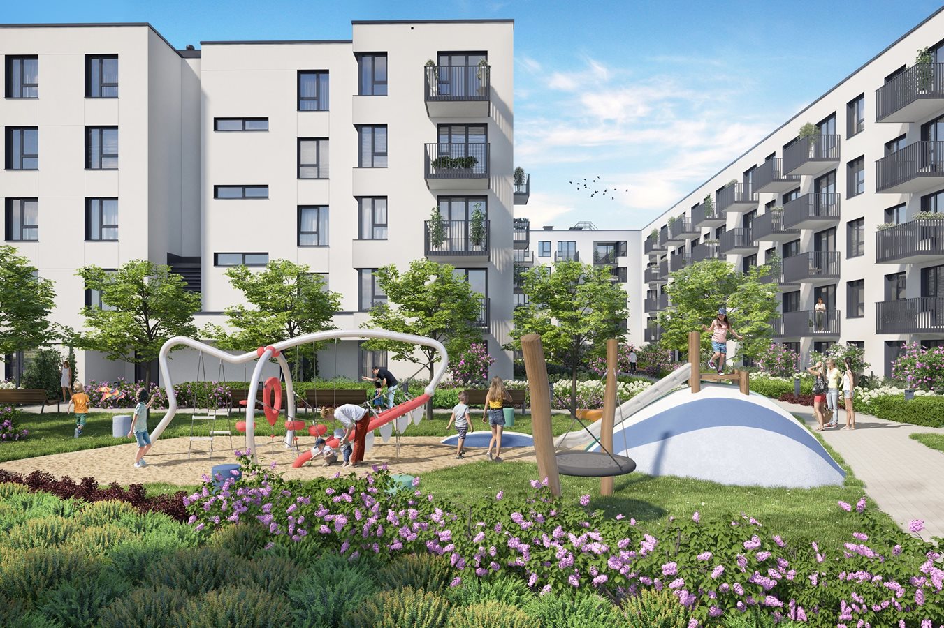 Osiedle przy Alejach - Widok na plac zabaw