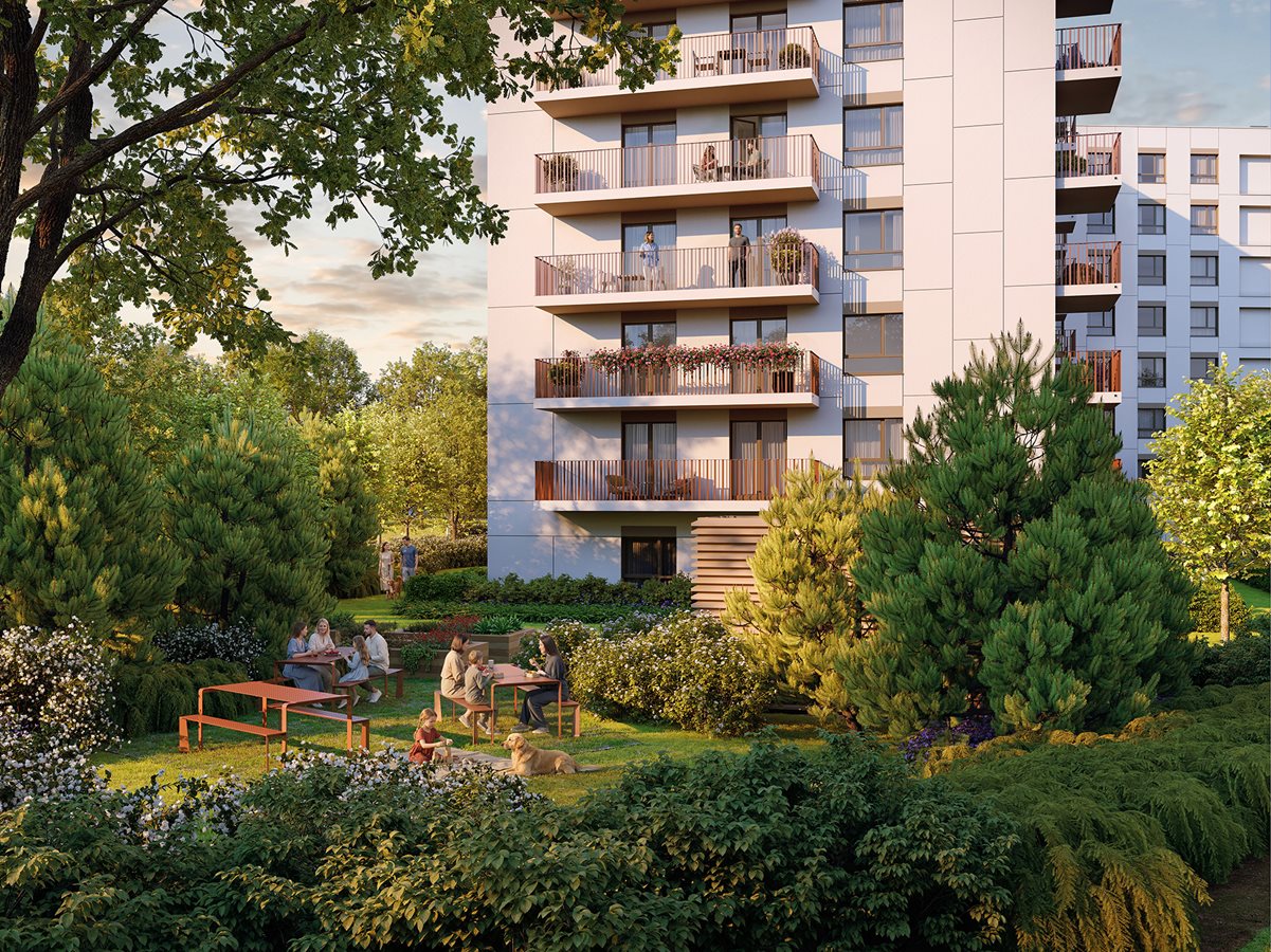 Przystanek Prądnik - Etap 1 - Widok na strefę rekreacji