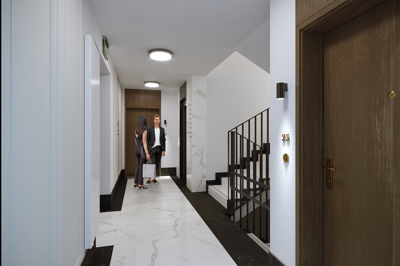 Apartamenty Park Matecznego - Widok na hall w budynku B