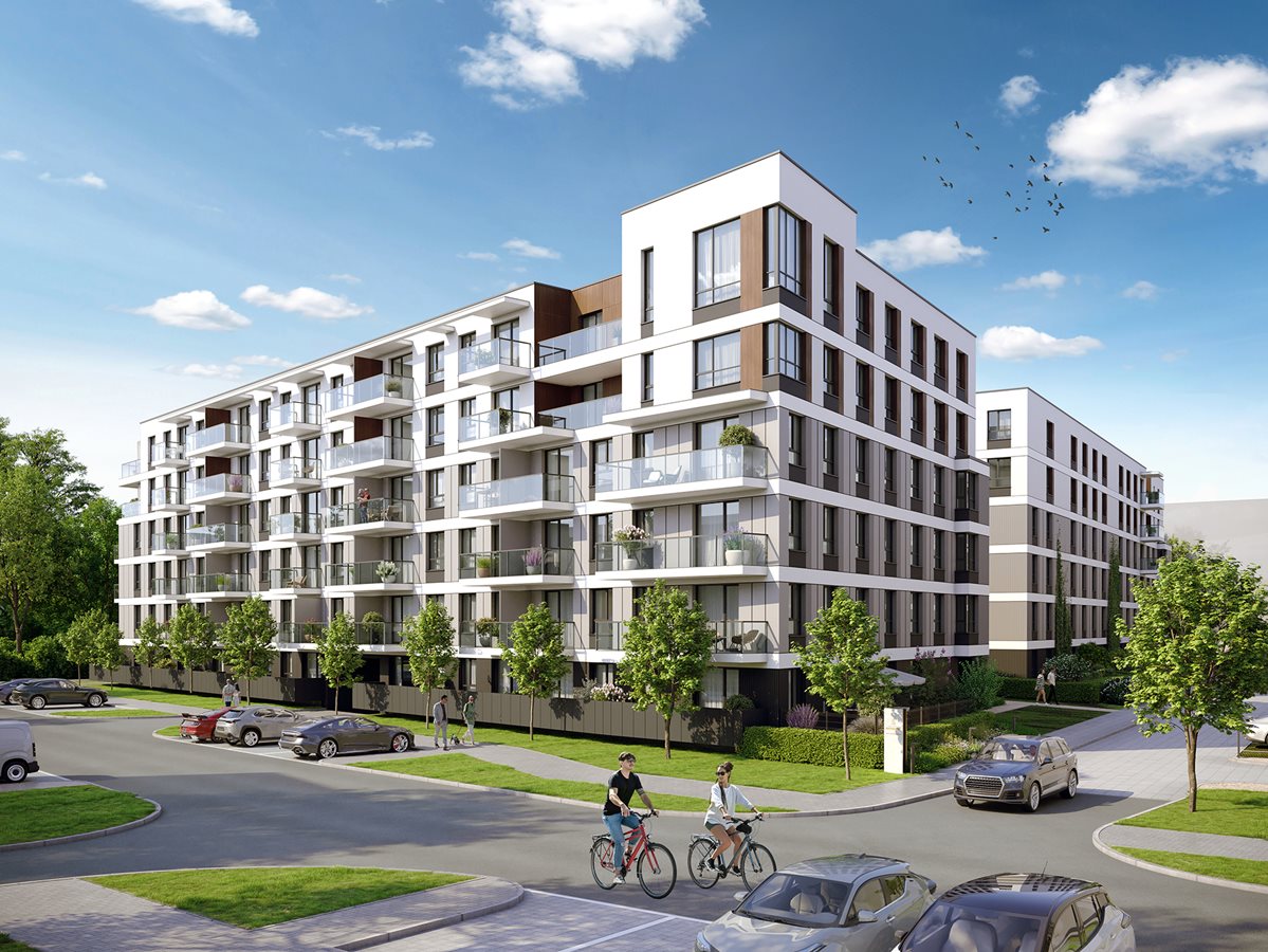 Apartamenty Beethovena - Widok na elewację od ul. Dziekońskiego