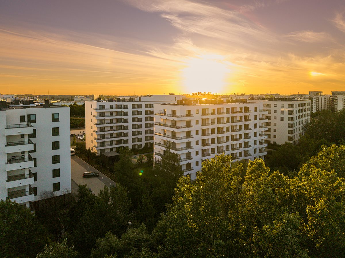 Osiedle Urbino - Zdjęcie o zachodzie słońca