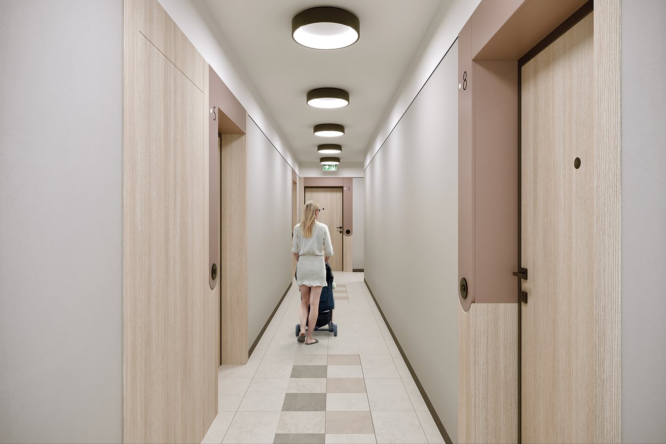 Osiedle Myśliborska - widok na hall powtarzalny