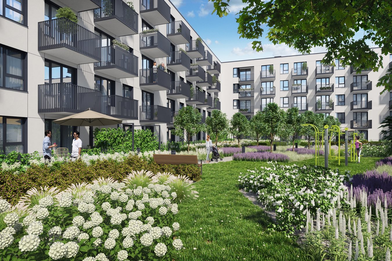 Osiedle przy Alejach - Etap 2 - Widok na zielone części wspólne