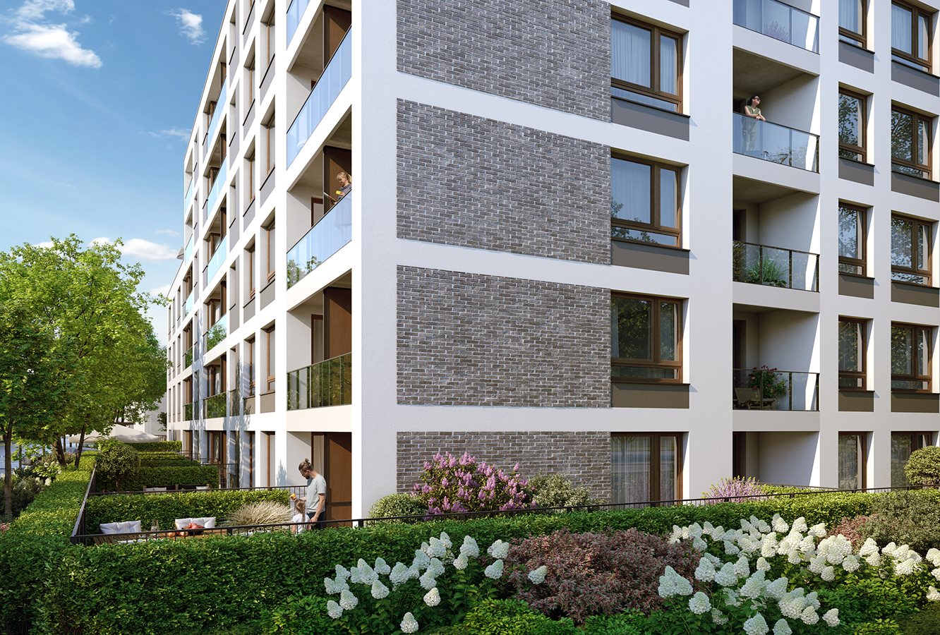 Osiedle Przy Forcie - Widok na przydomowe ogródki