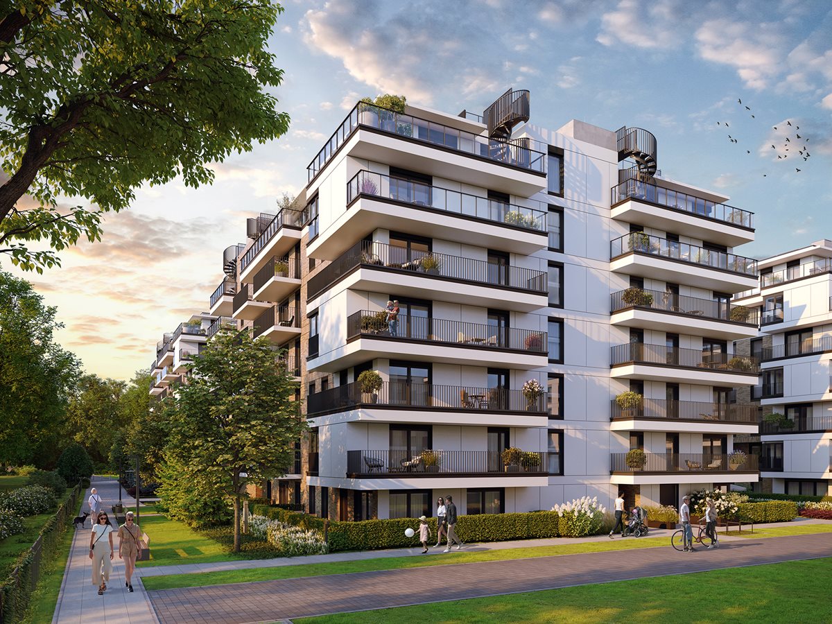 Apartamenty Park Matecznego - widok na balkony budynku C