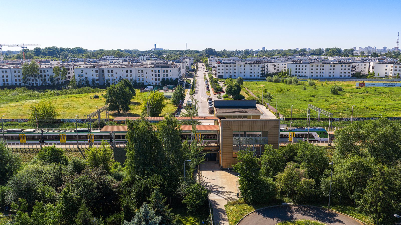 Osiedle Wilno - Widok na stację kolejową