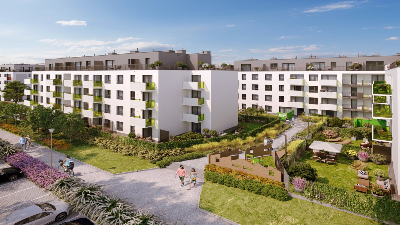 Osiedle Komedy - Etap 4, widok na elewację 