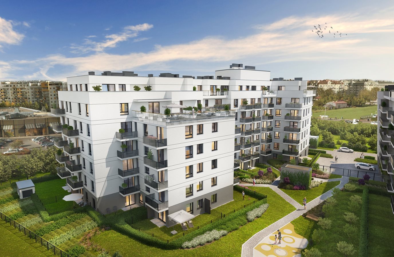 Osiedle przy Ryżowej - Widok na budynek C