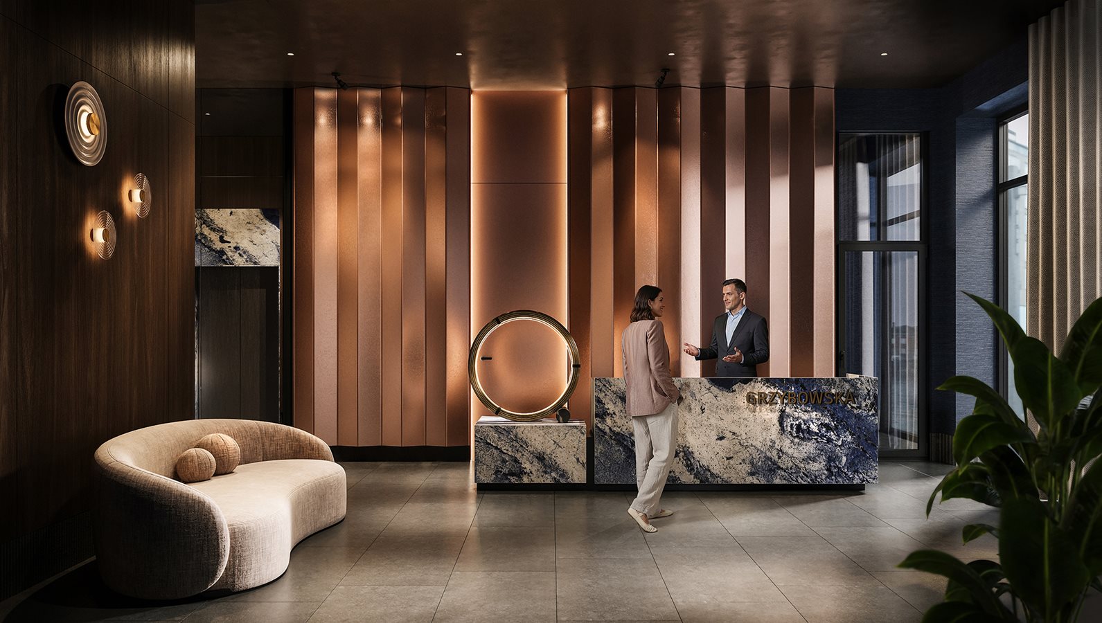 Apartamenty Grzybowska 11 - Widok na recepcję