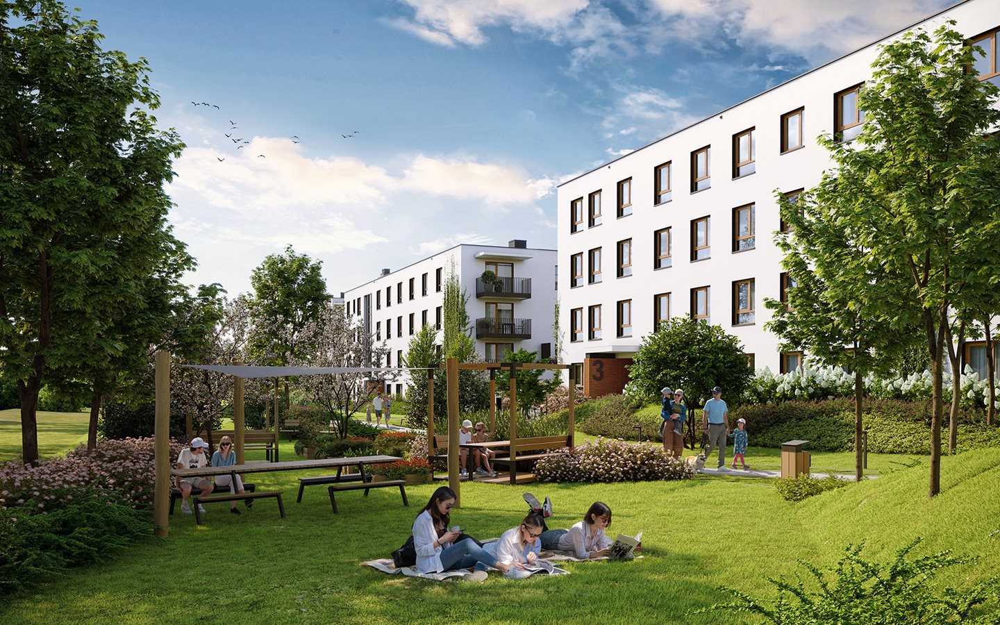 Wilno 8 etap 1 - Widok na zielone tereny do relaksu