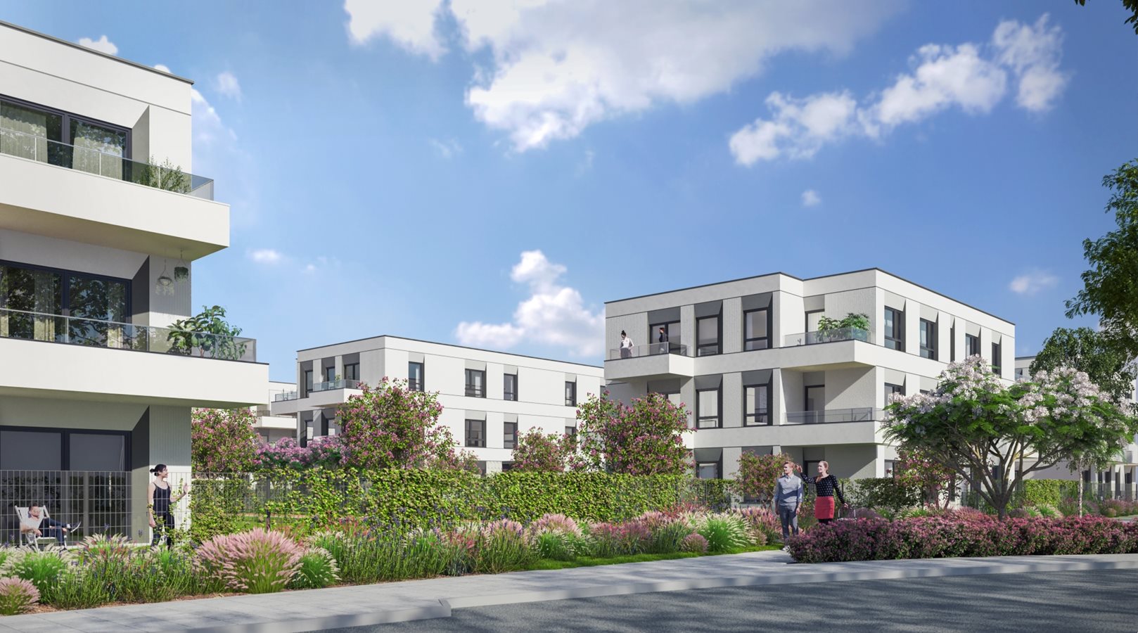 Wille Biskupin - widok na budynki