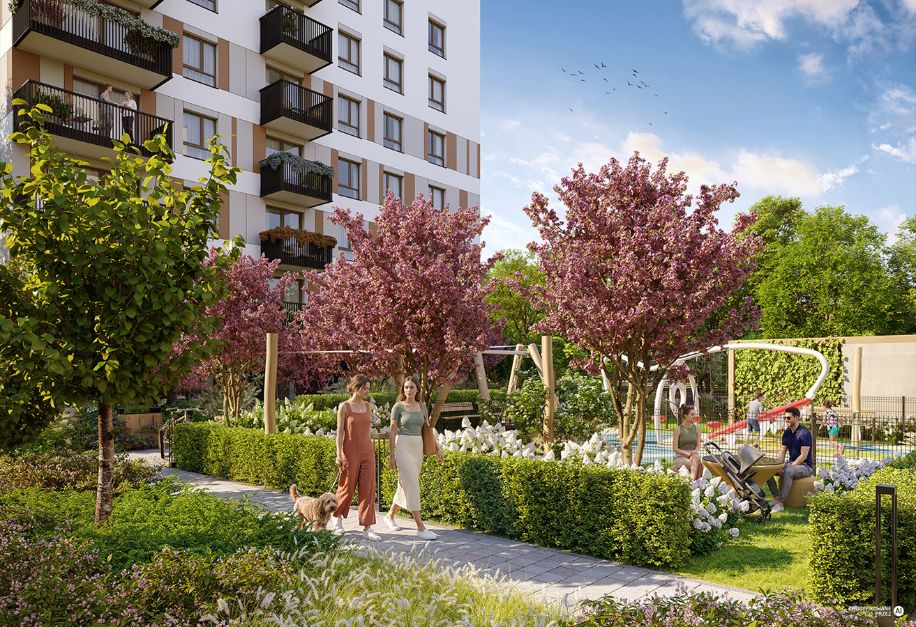 Osiedle Palladium - widok na plac zabaw