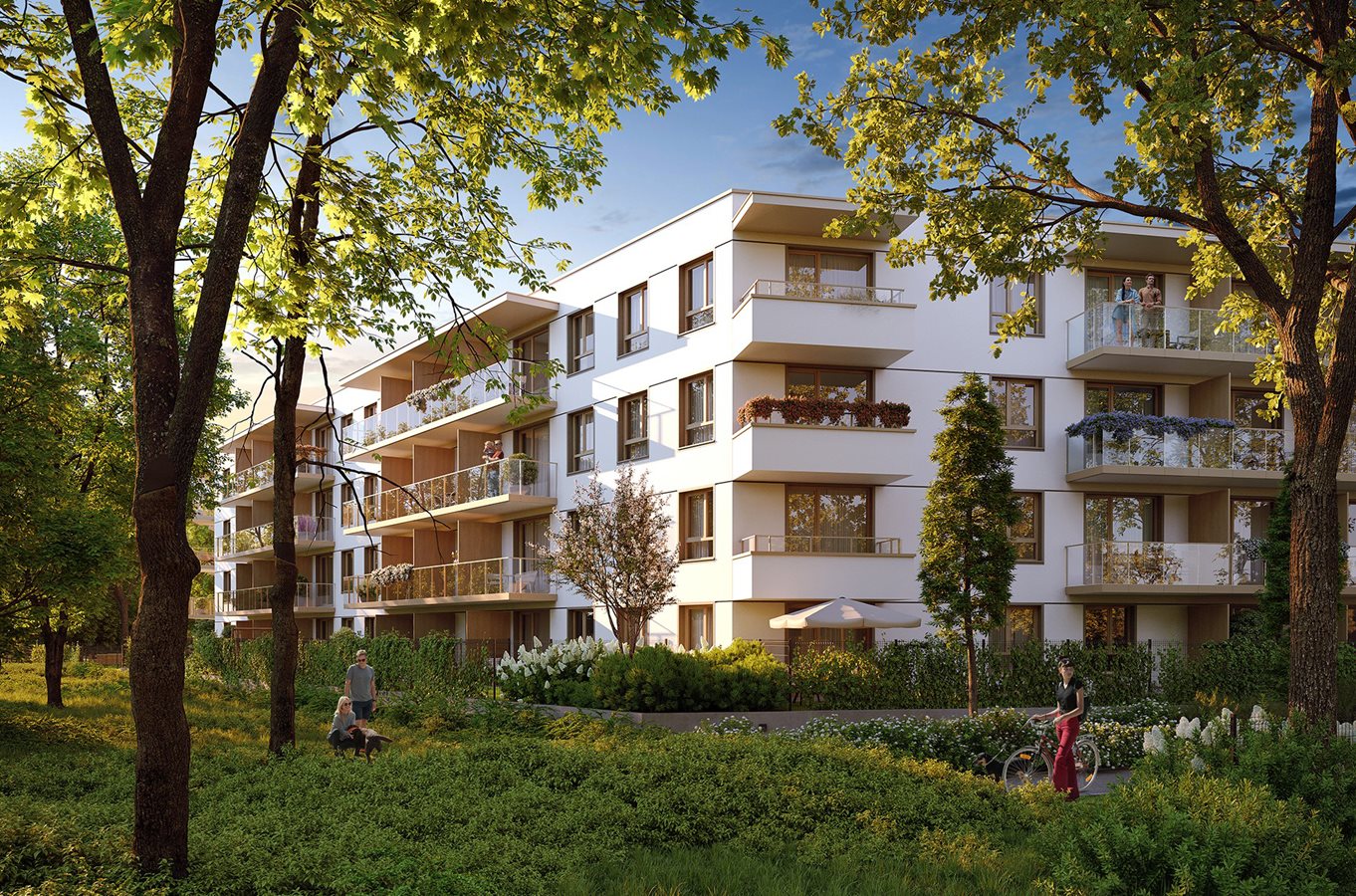 Osiedle Myśliborska - widok od strony terenów zielonych