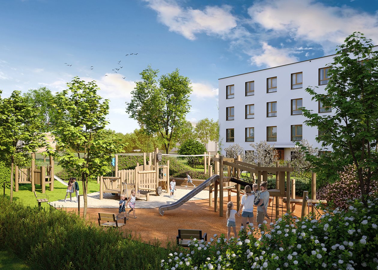 Osiedle Wilno 8 etap 1 - Widok na plac zabaw