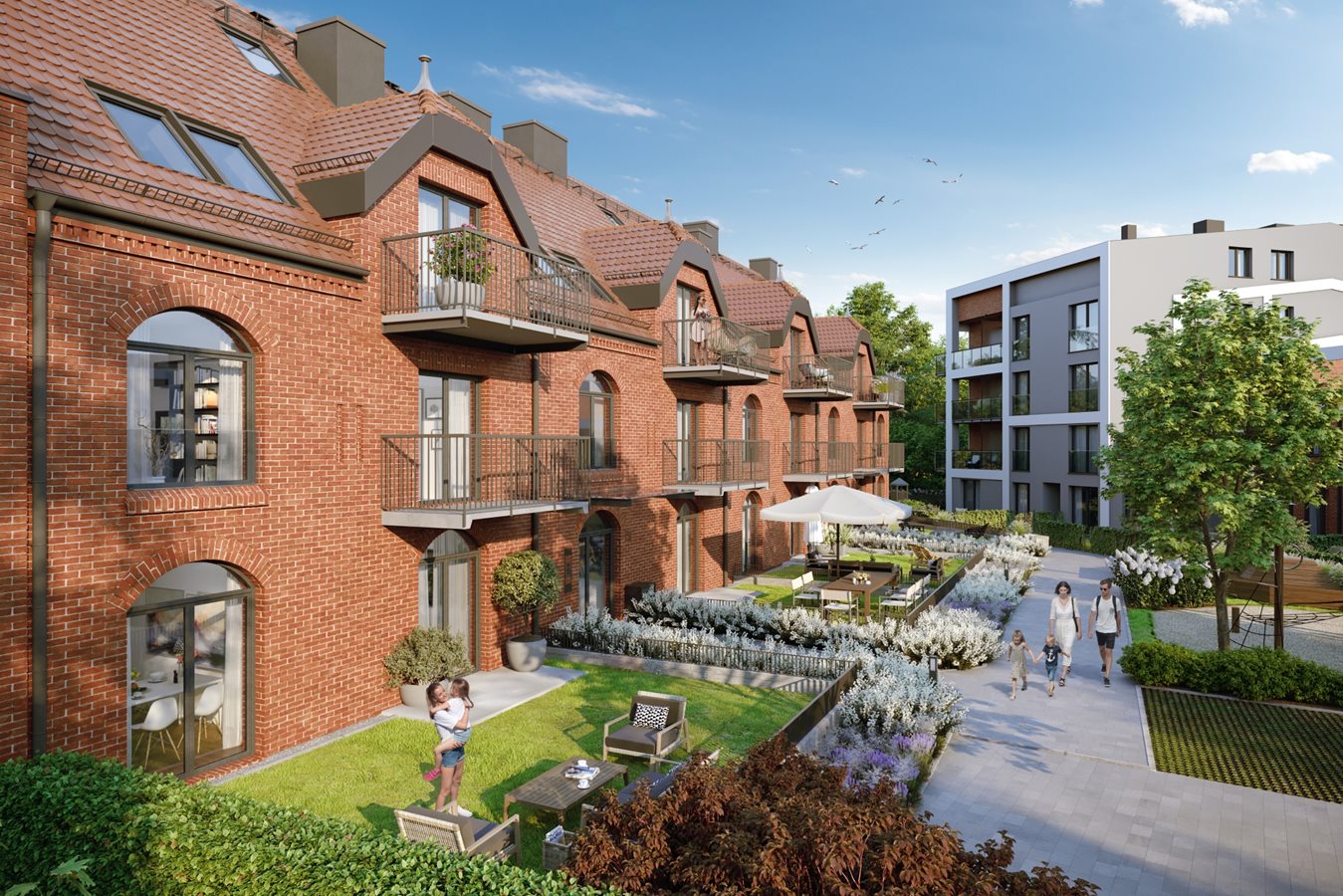 Osobowicka 114 - Widok na budynek A od strony dziedzińca