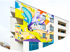 Grafika Mural na Osiedlu Wilno