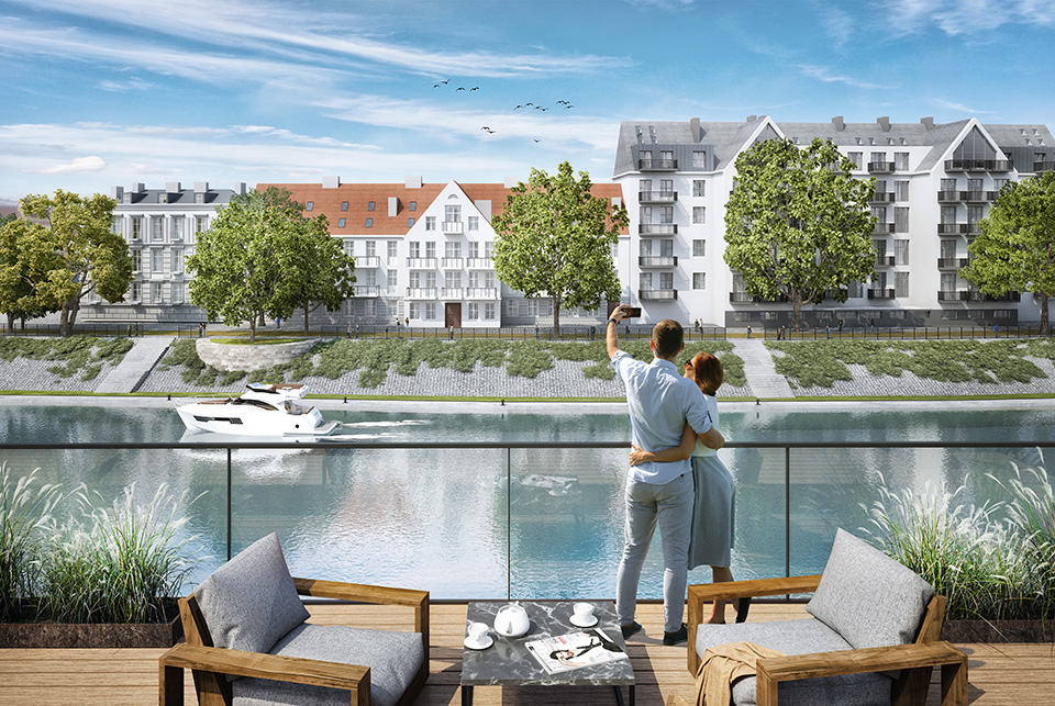 Apartamenty Księcia Witolda - Widok z tarasu na Odrę